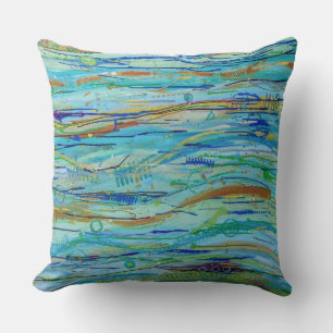 Coussin Faire des vagues 20 x 20 Poly Throw Pillow