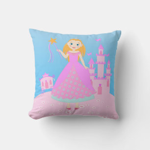 Coussin Fairytale Princess à Pink Birthaday