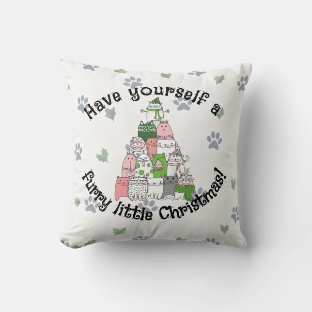 Coussin Fais un petit Noël de fureur (Recto)