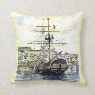 Coussin "faisant face à Fowey"