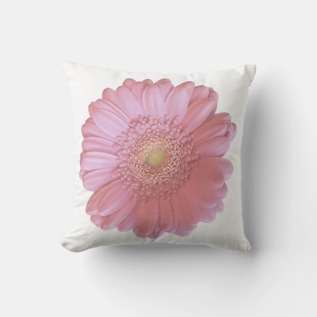 Coussin Faisée de gerbera rose pâle (Recto)