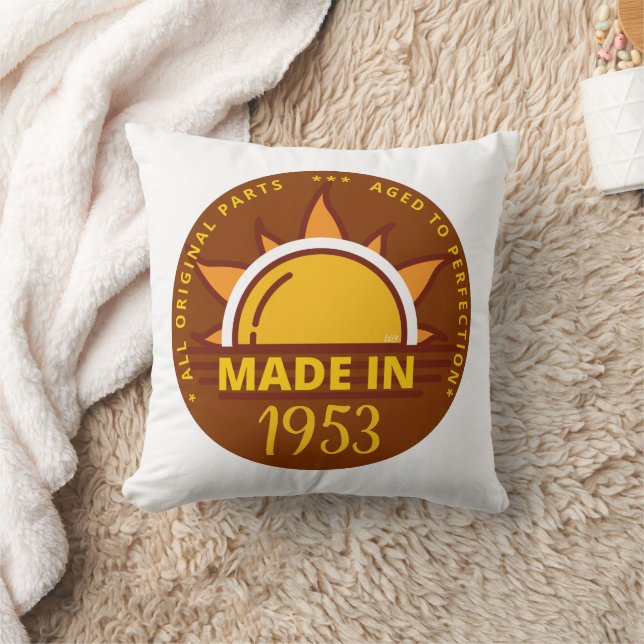 Coussin FAIT EN 1953 drôle cadeau d'anniversaire (Couverture)