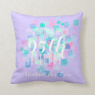 Coussin fait sur commande 2 anniversaire mauve de