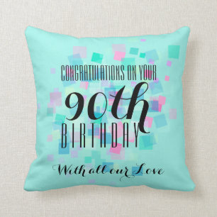 Coussin fait sur commande 3 anniversaire en bon