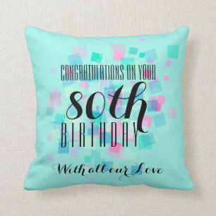 Coussin fait sur commande 3 anniversaire en bon