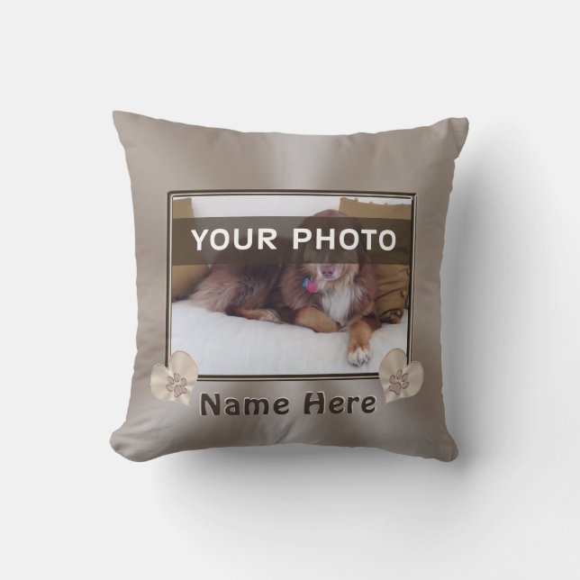 Coussin fait sur commande de portrait d'animal (Recto)