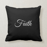 Faith Black Thaillow Pillow
