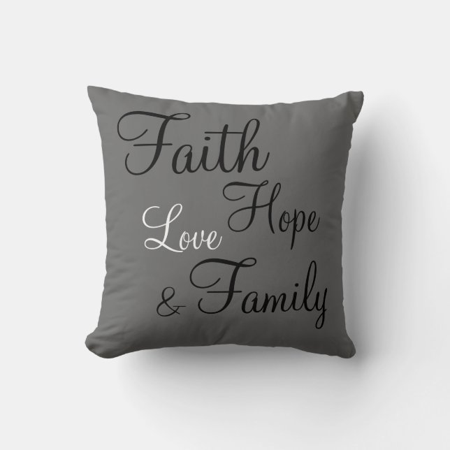 Coussin - Faith Hope Love Family (Recto)