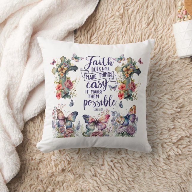 Coussin Faith Makes Things Possible (Couverture)