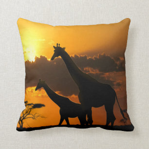 Coussin Famille 2 de girafe