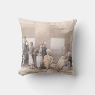 Coussin Famille Bédouine au temple d'Amun, Thèbes, Egypte