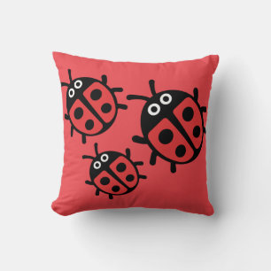 Coussin Famille de coccinelles adorables enfants 