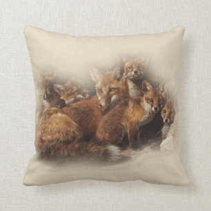 Coussin Famille de Fox