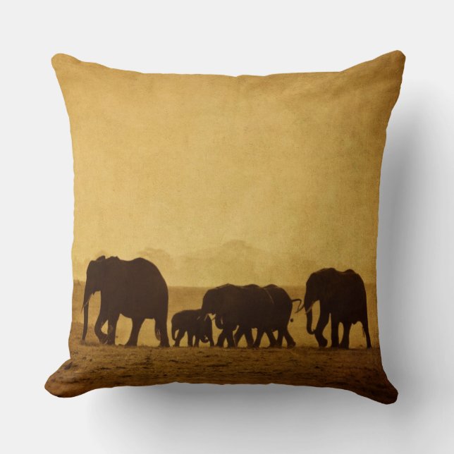 Coussin Famille des éléphants (Recto)