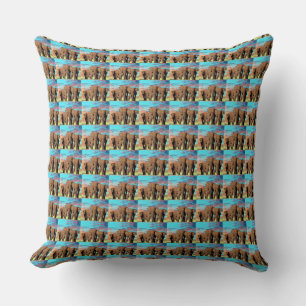 Coussin Famille Eléphante À Sunrise Motif,