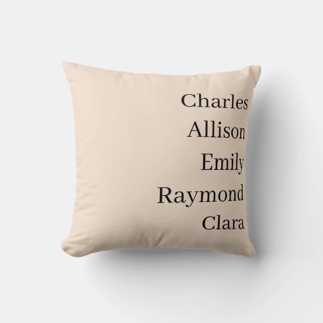 Coussin Famille faite sur commande (Recto)