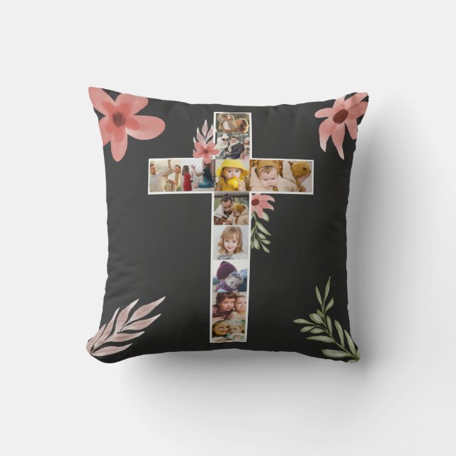 Coussin Famille Jésus Croix Église chrétienne Lover (Recto)