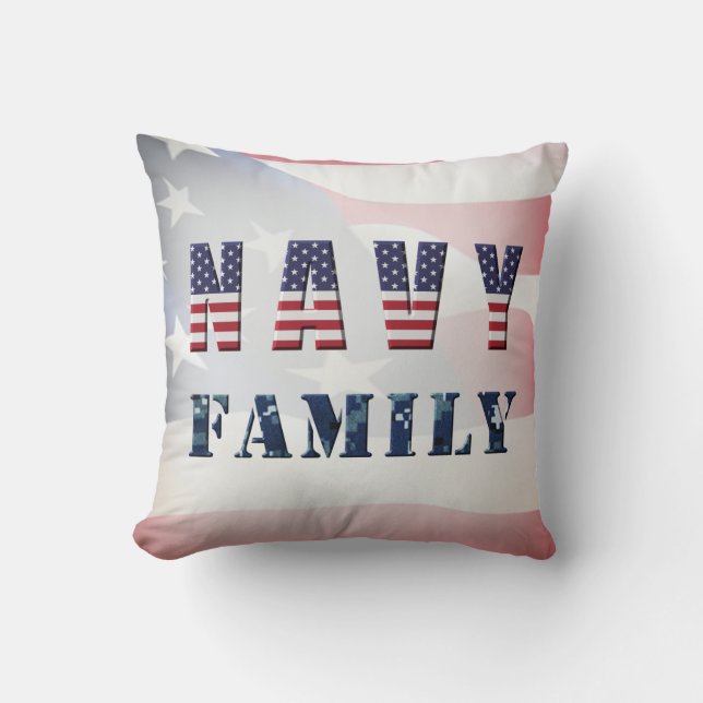 Coussin Famille Marine (Recto)