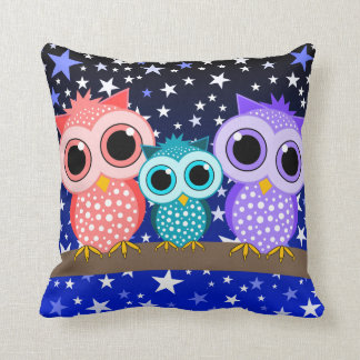 Coussin famille mignonne de hibou