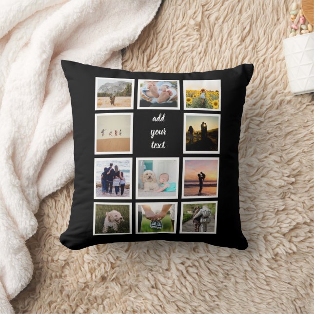 Coussin Famille personnalisée 11 Photo Collage personnalis (Couverture)