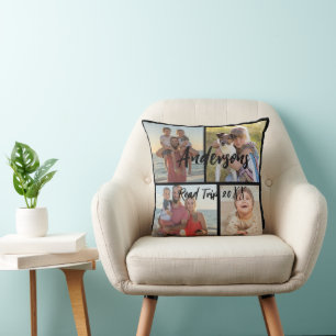 Coussin Famille quatre photo personnalisée