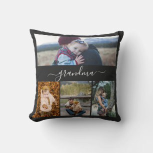 Coussin Famille Simple Collage Amour Moderne Grand-mère Ma