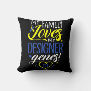 Coussin Famille T21 Journée mondiale de sensibilisation au