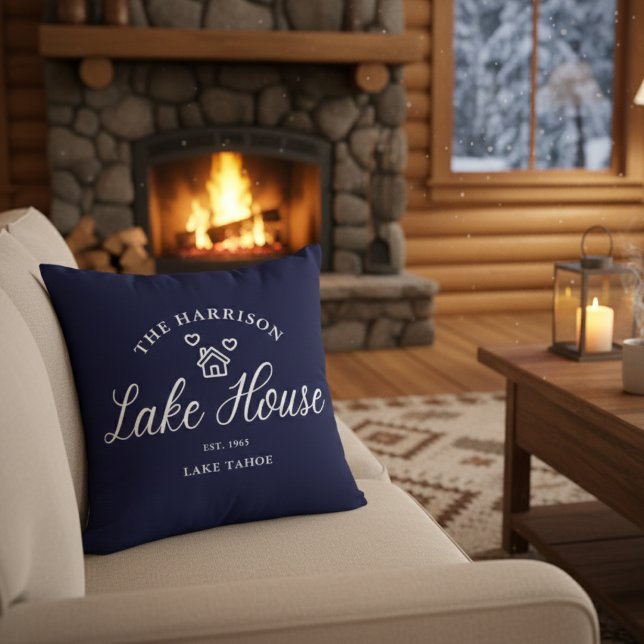 Coussin Family Lake House Coastal Custom Decor (Créateur téléchargé)