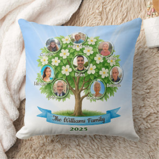 Coussin Family Tree Photo Heritage Home Décor Confort