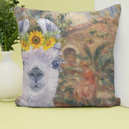 Coussin Fancy Llama et Renoir's Farmhouse