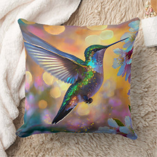 Coussin Fantaisie de Fleurs de Cerisier Lever de Soleil Co