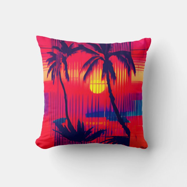 Coussin Fantaisie d'évasion tropicale (Recto)