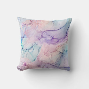 Coussin Fantaisie Glamour Aquarelle Pastel Éthérée et Déli