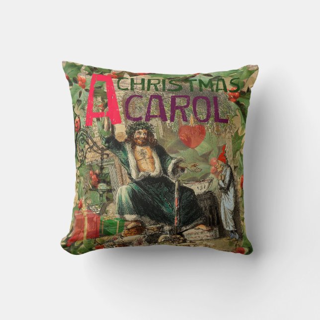 Coussin Fantôme de Noël Illustration actuelle Scrooge (Recto)