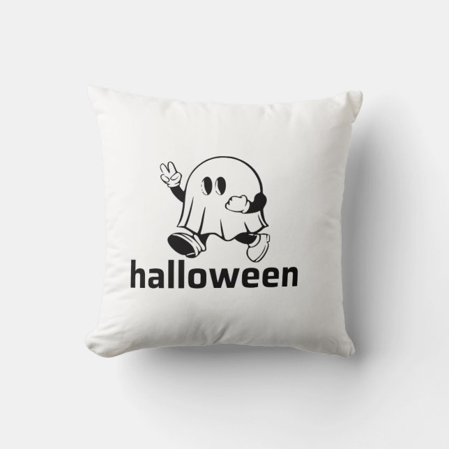 Coussin fantôme d'halloween (Recto)