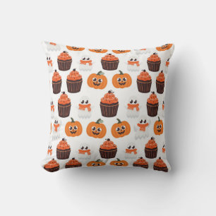 Coussin Fantôme d'Halloween, gâteaux et Citrouilles