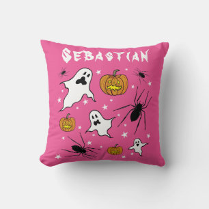 Coussin Fantômes, Citrouilles et araignée d'Halloween pers