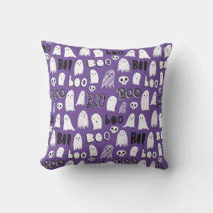 Coussin Fantômes, crânes et Boo Éffrayants