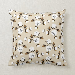 Coussin Farmhouse rustique Chic Fleurs de coton