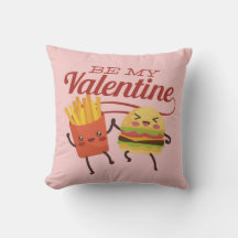 Fast Food Be My Valentine Pink Fries Cheeseburger