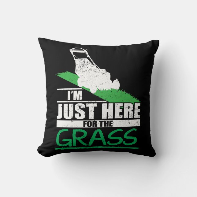 Coussin Fauchage drôle d'herbe de tondeuse à gazon de soin (Recto)