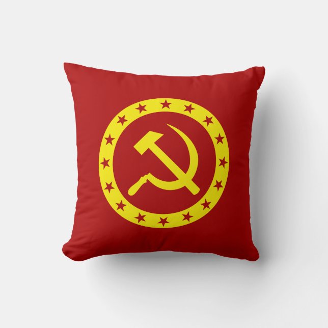 Coussin Faucille communiste de marteau de symbole (Recto)