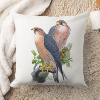 Coussin Faucon Pèlerin Art Vintage