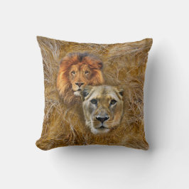 Coussin Faune - Lion & Lioness