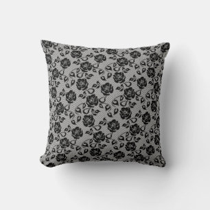 Coussin Faux Black Lace Rose Pêcheur Jeu d'oreiller