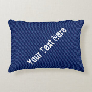 Coussin Faux Blue Jeans - Texte personnalisé Votre