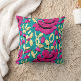 Coussin Faux Broderie Boho Floral