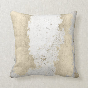 Coussin Faux Champaigne Gold Gris Argent Grungy Abstrait