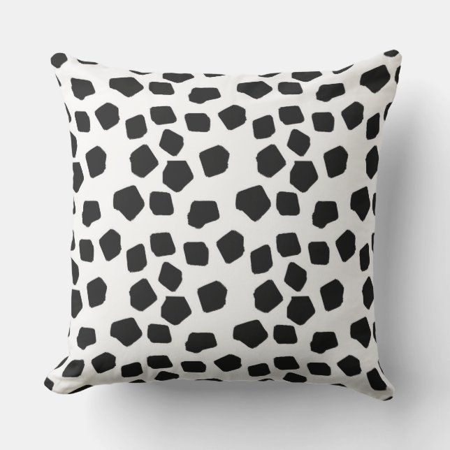 Coussin Faux Rocks noir et blanc intérieur (Recto)