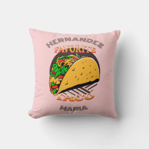 Coussin Favorite Taco, Cool aliment préféré Cadeau personn